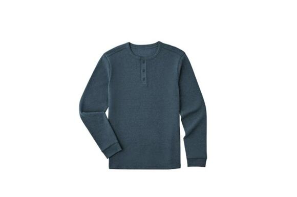 Member's Mark Other - Member's Mark Men's Thermal Henley Blue Size M